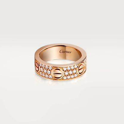 CARTIER LOVE RING ICED OUT - ROSÉGOLD - FULLSET