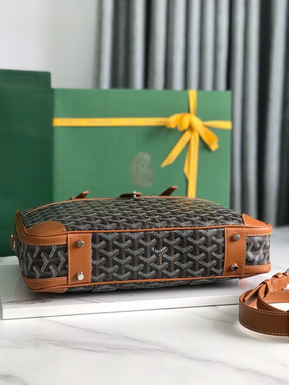 Sac Goyard - marron - Porte-documents haut de gamme style Ambassadeur - Toile à chevrons
 | 7A SUPER | QUALITÉ ORIGINALE | ENSEMBLE COMPLET