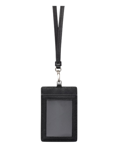 PRADA Neck Cardholder / Ausweisetui – Weiß / Schwarz