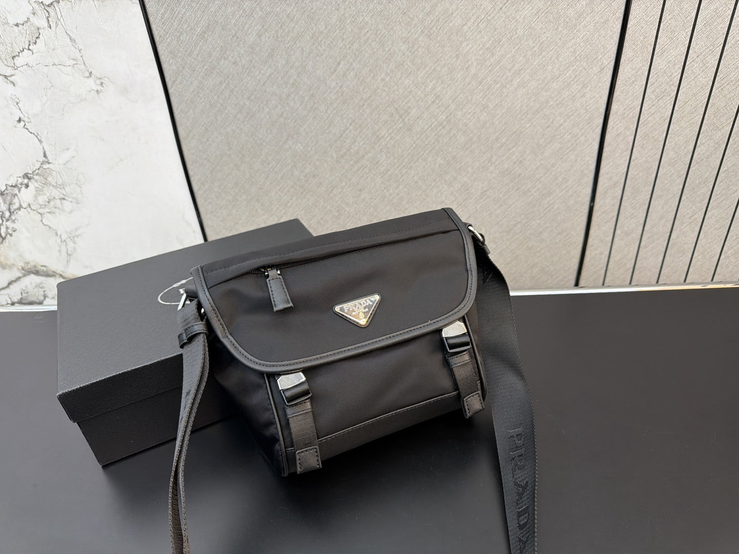 PRADA RE-NYLON SAFFIANO LEATHER SHOULDER BAG – FULL SET – 1:1 HIGH END