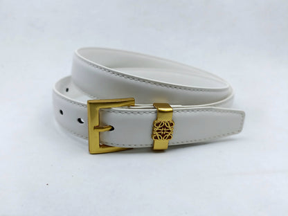 LOEWE ANAGRAM RETRO PIN BUCKLE LEATHER BELT – FULL SET – 1:1 HIGH END