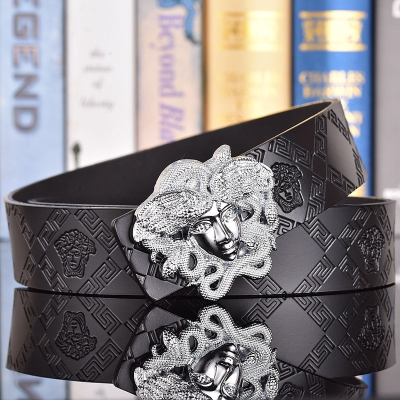 VERSACE MEDUSA AND RETRO EMBOSSED LEATHER BELT COLLECTION – 1:1 HIGH END