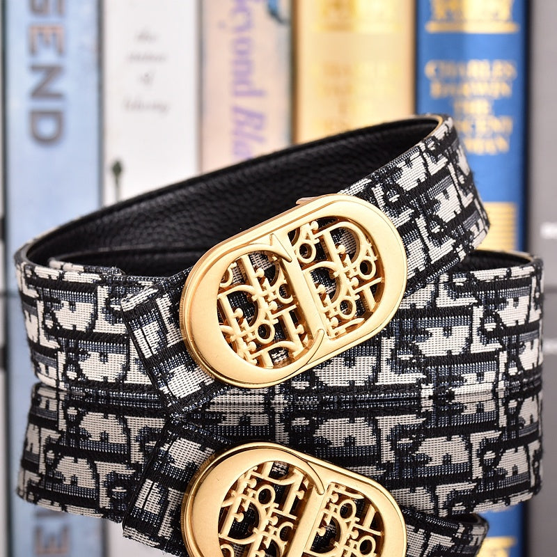 DIOR OBLIQUE CD RETRO BUCKLE BELT – FULL SET – 1:1 HIGH END