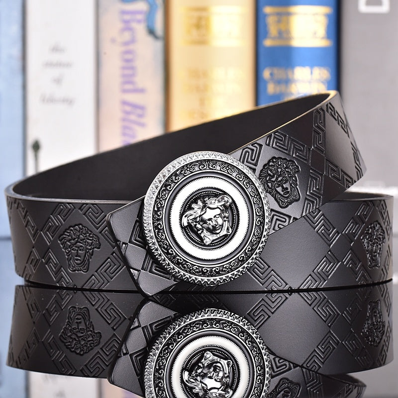 VERSACE MEDUSA AND RETRO EMBOSSED LEATHER BELT COLLECTION – 1:1 HIGH END
