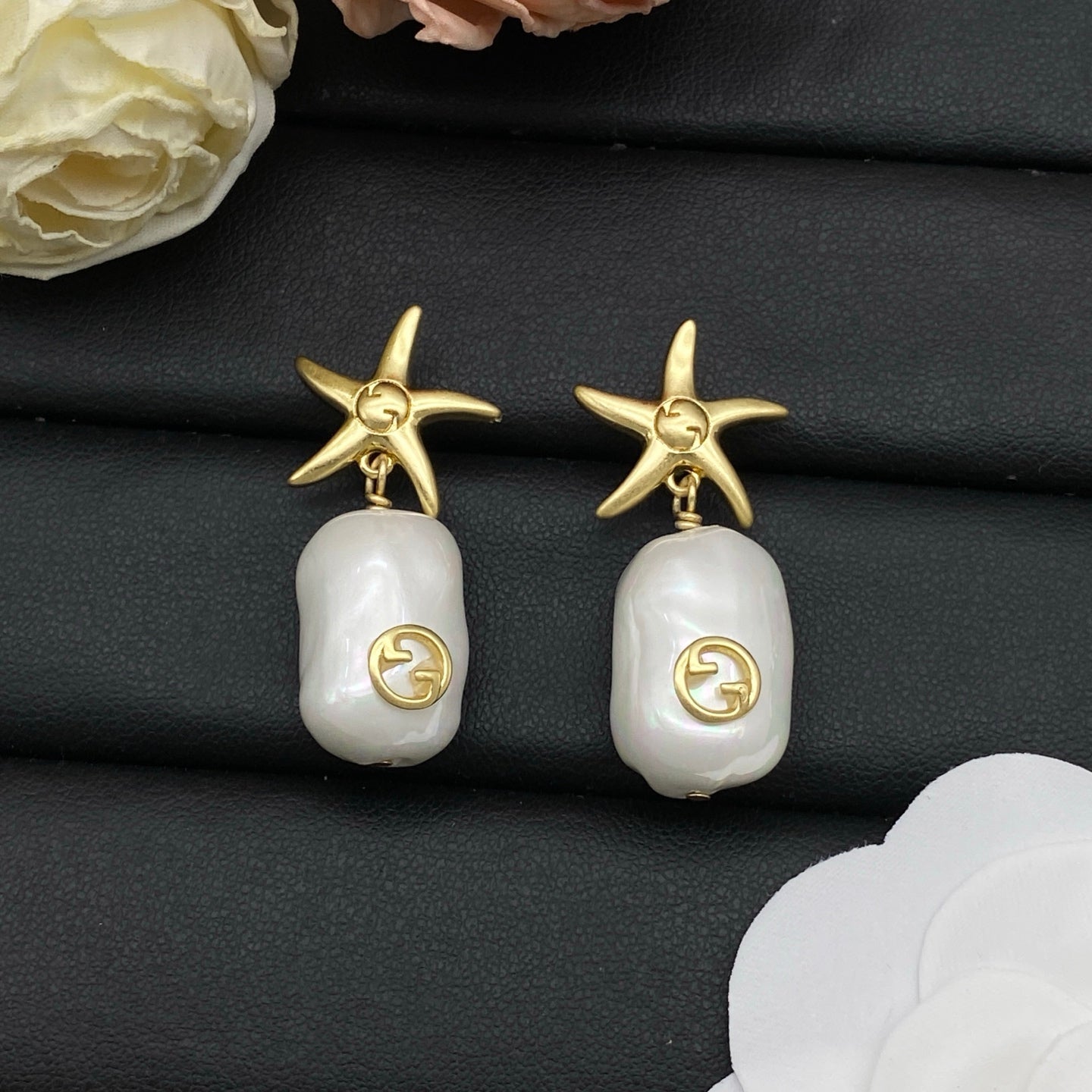 GUCCI STARFISH PEARL EARRINGS – FULL SET - 1:1 HIGH END