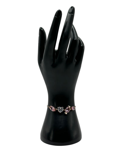 Swarovski Armband, Roséfarbene und blaue Kristalle