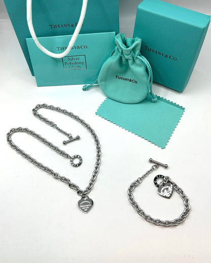 TIFFANY SCHMUCK SET | HALSKETTE + ARMBAND | FULLSET | HIGH END