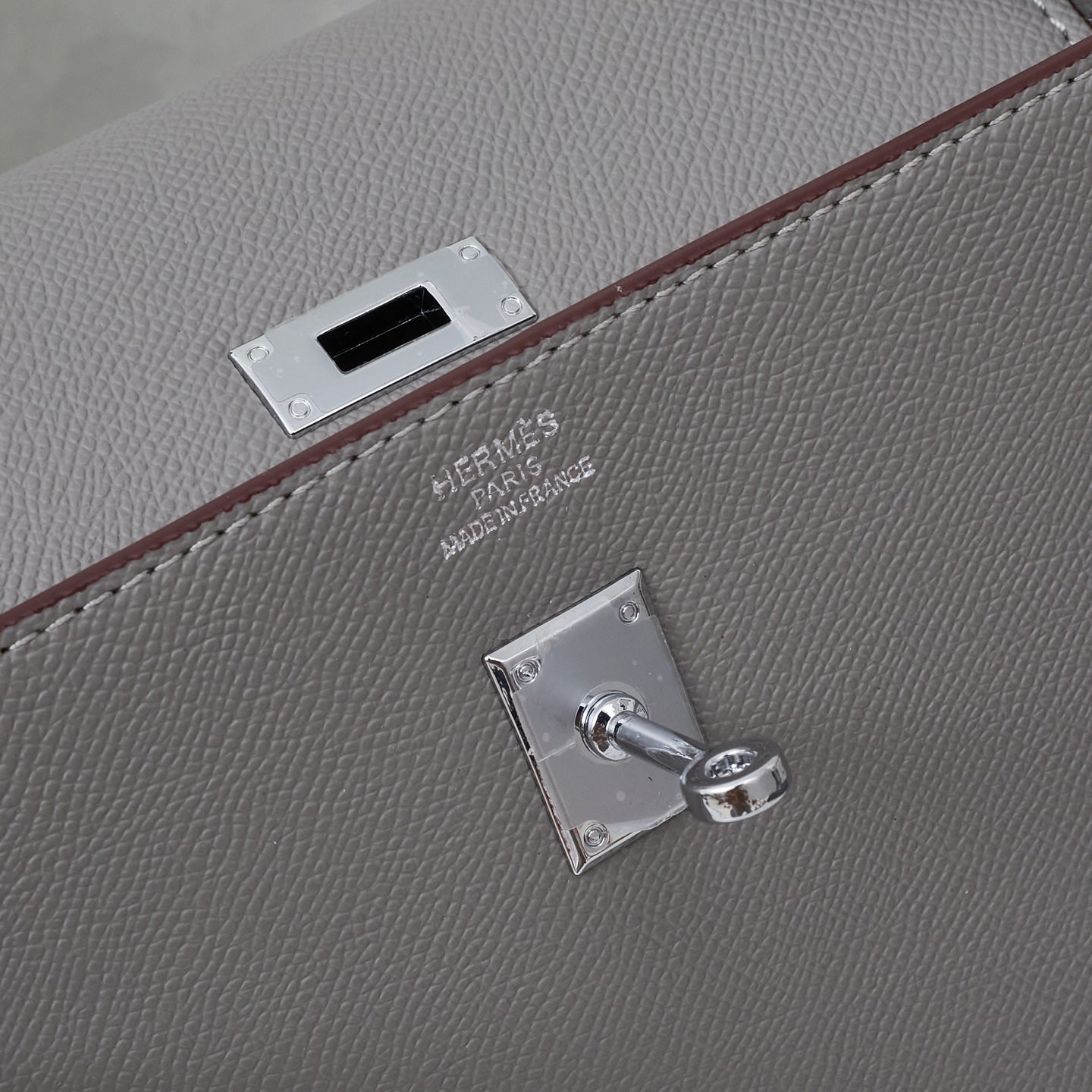 HERMÈS SCHULTERTASCHE KELLY 28CM FEU RETOURNE SILVER - 1:1 HIGH END