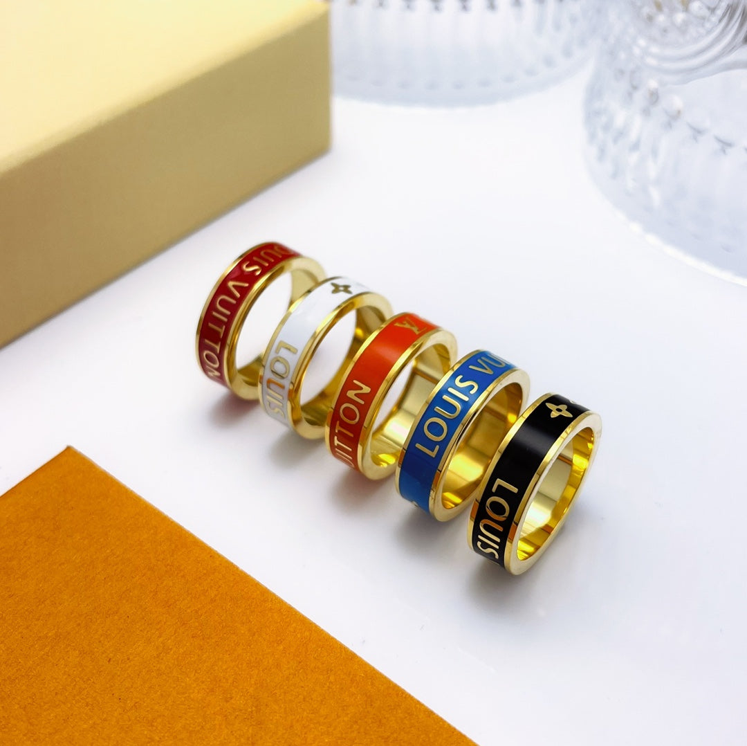 LOUIS VUITTON ENAMEL RING – Full Set  - 1:1 HIGH END