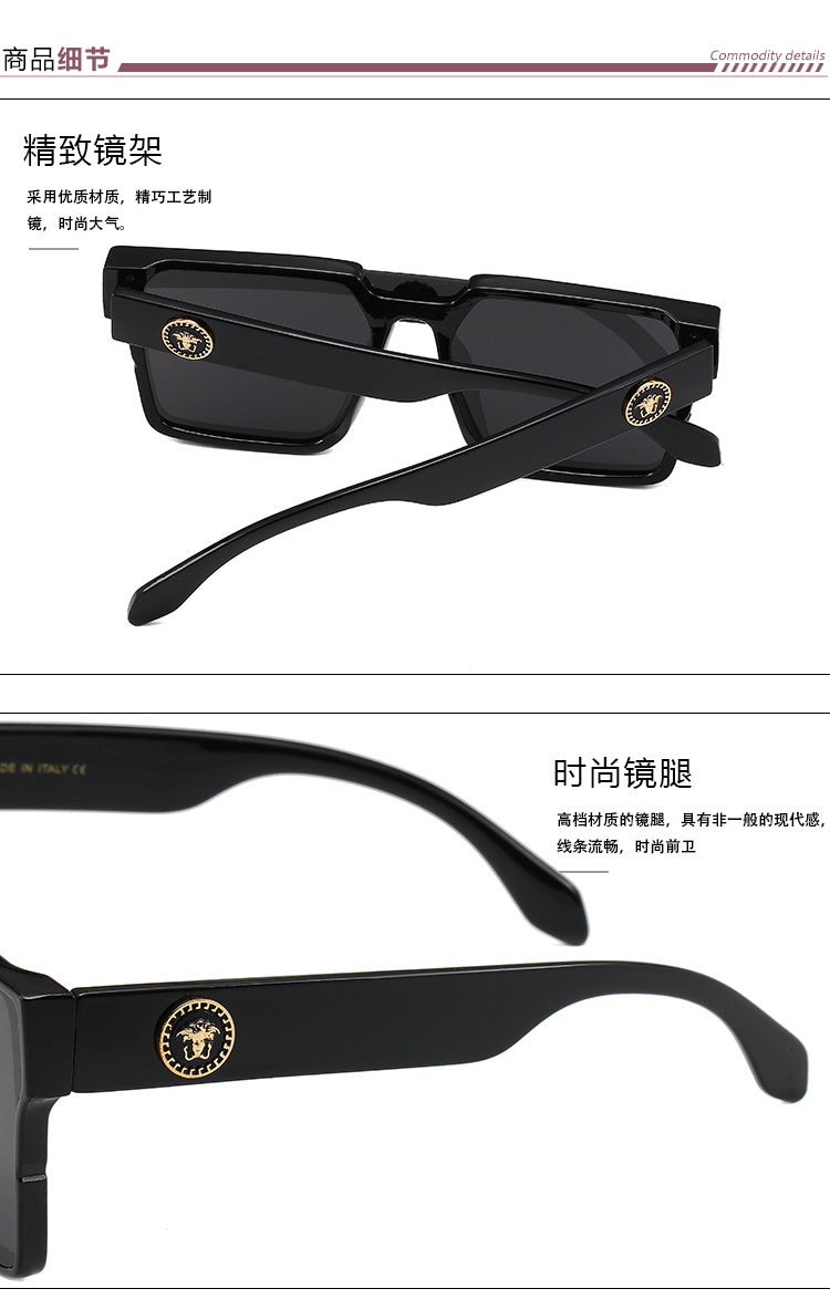 VERSACE GEOMETRIC SHIELD SUNGLASSES – FULL SET – 1:1 HIGH END