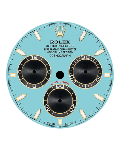 Rolex Cosmograph Daytona 40mm - turquoise dial, rubber bracelet - MYS Factory - Automatik