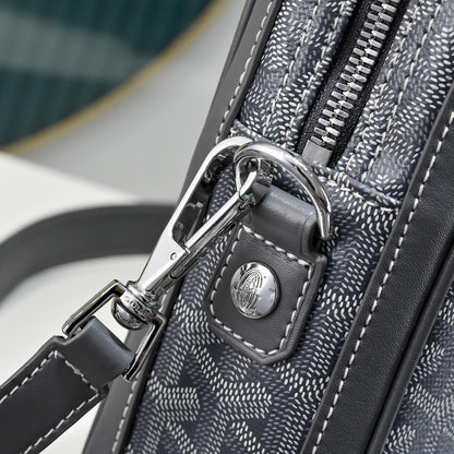 Sac Goyard - gris - Porte-documents haut de gamme style Ambassadeur - Toile à chevrons
 | 7A SUPER | QUALITÉ ORIGINALE | ENSEMBLE COMPLET