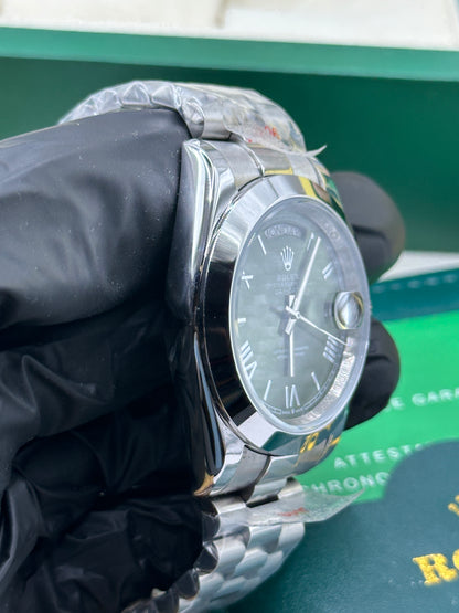 Rolex Day-Date Green Roman Dial, 40mm White Gold President - U1 FACTORY - AUTOMATIK