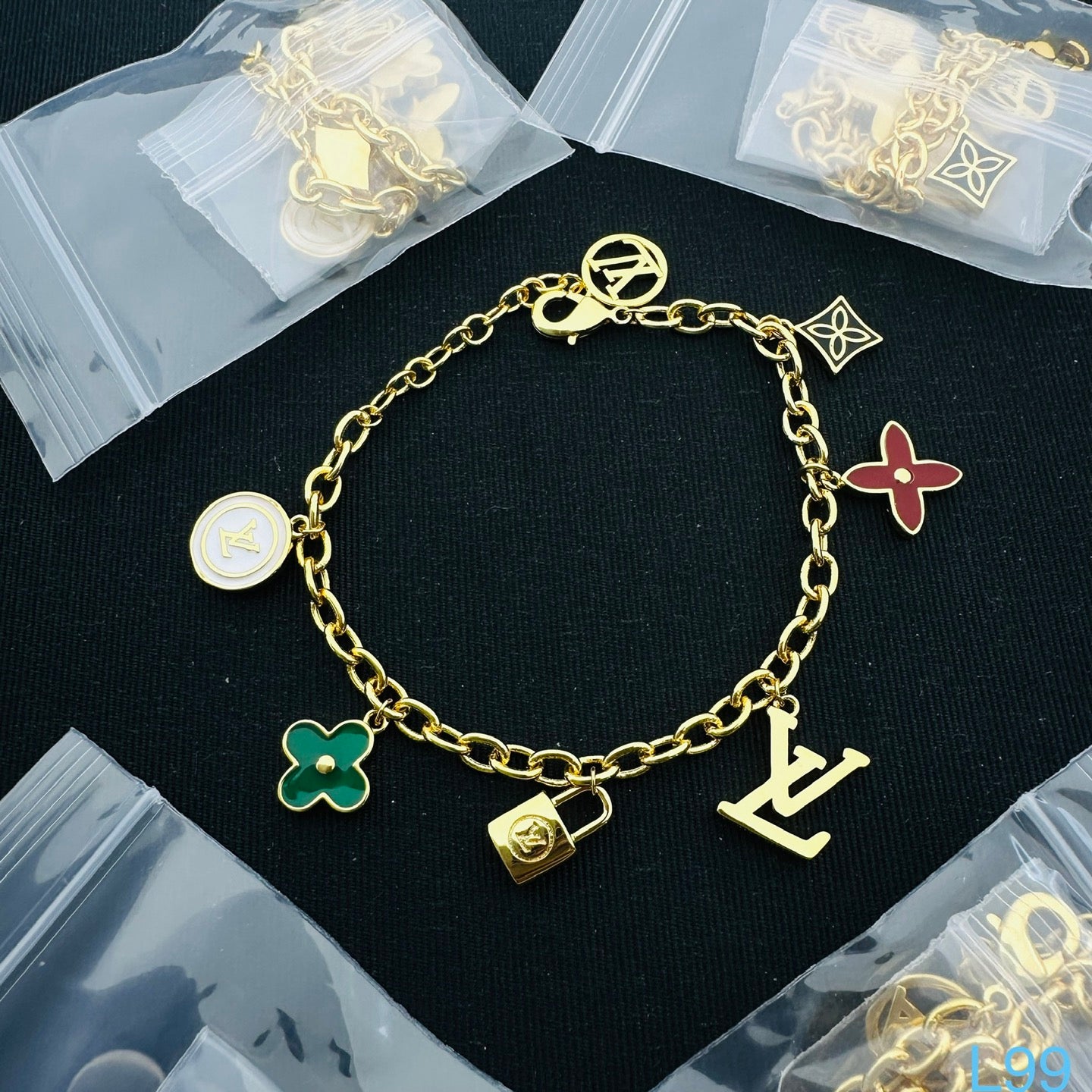 LOUIS VUITTON MONOGRAM BRACELET – Full Set - 1:1 HIGH END