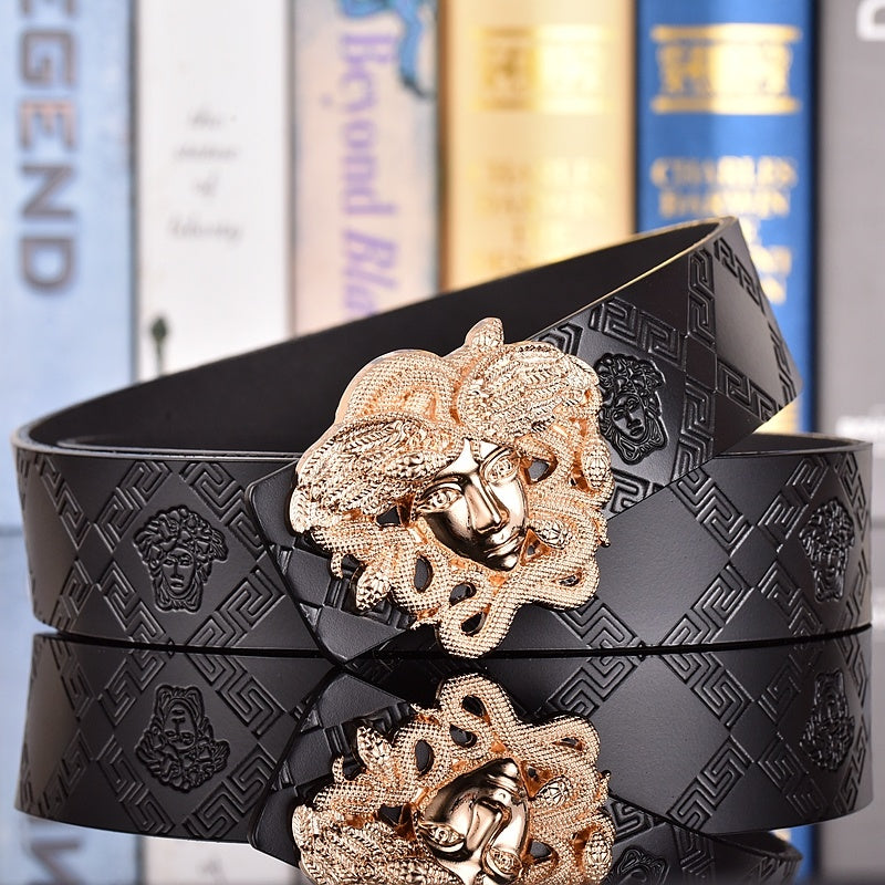 VERSACE MEDUSA AND RETRO EMBOSSED LEATHER BELT COLLECTION – 1:1 HIGH END