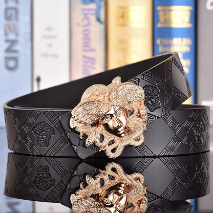 VERSACE MEDUSA AND RETRO EMBOSSED LEATHER BELT COLLECTION – 1:1 HIGH END