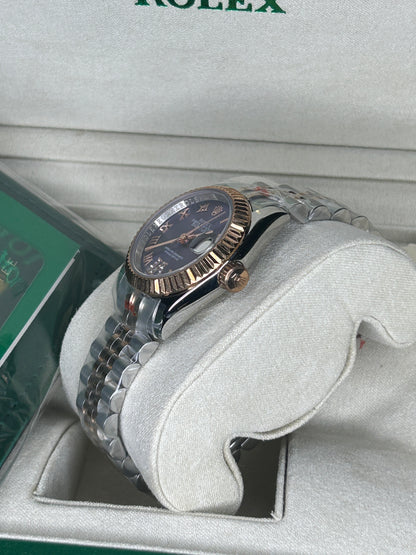 ROLEX DATE JUST - DAMEN MODELL - PURPLE DIAL - GOLD/WEIẞGOLD/BICOLOR