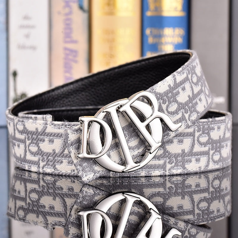 DIOR OBLIQUE DIOR LETTER RETRO BUCKLE BELT – FULL SET – 1:1 HIGH END