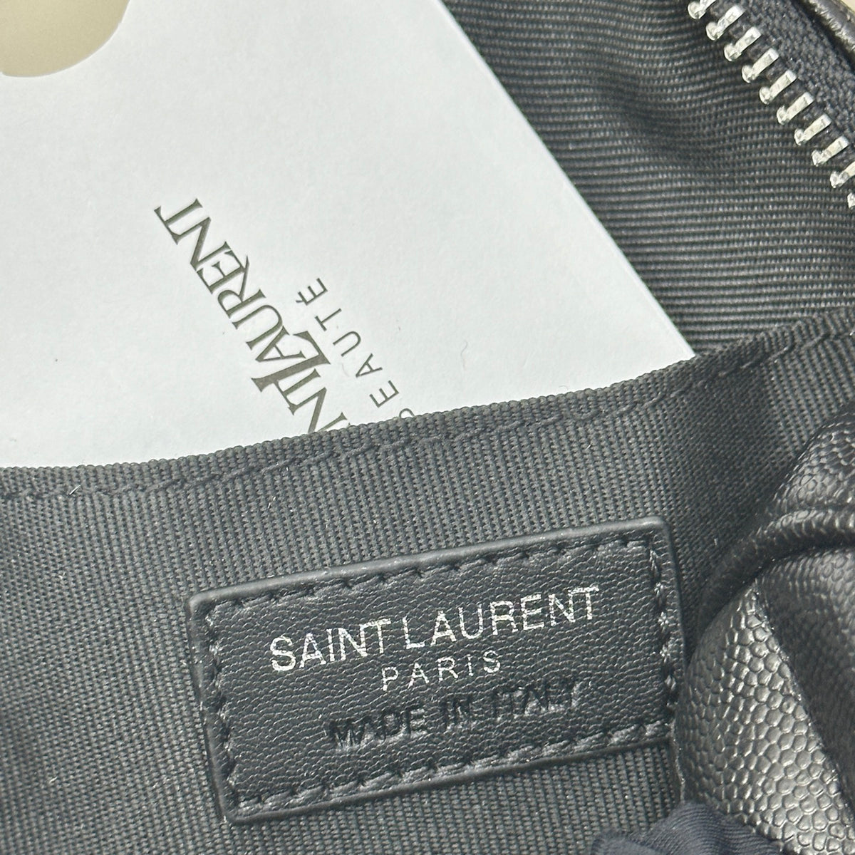 SAINT LAURENT Grain De Poudre Matelasse Chevron Quilted Round Vinyle Camera Bag - 1:1 HIGH END