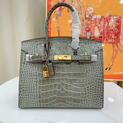HERMÈS BIRKIN 30CM CROCODILE GOLD HARDWARE - 1:1 HIGH END