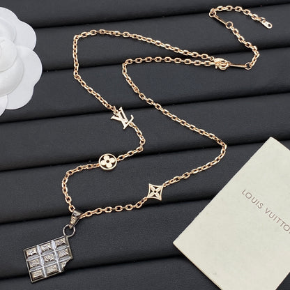 LOUIS VUITTON MONOGRAM TAG NECKLACE – Full Set - 1:1 HIGH END