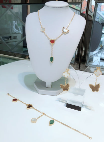 VAN CLEEF&ARPELS BUTTERFLY NECKLACE/BRACELET/EARINGS – Full Set  - 1:1 HIGH END