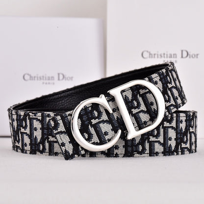 DIOR OBLIQUE CD CD-ICON BUCKLE BELT – FULL SET – 1:1 HIGH END