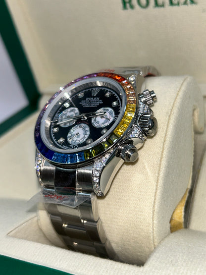 ROLEX DAYTONA RAINBOW ICED 40mm U1 FACTORY - AUTOMATIK