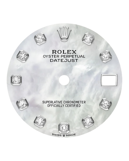 Rolex Datejust Perlmutt Dial with Diamonds, Diamond Bezel, 31mm Jubilee - U1 FACTORY - AUTOMATIK