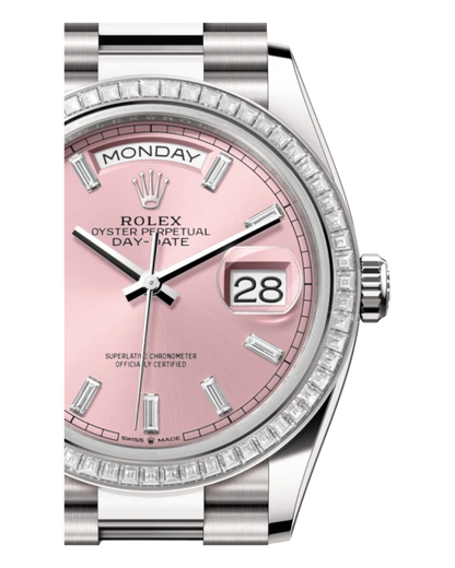 Rolex Day-Date Pink Dial, 36mm White Gold President - U1 FACTORY - AUTOMATIK