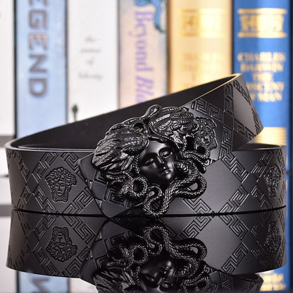VERSACE MEDUSA AND RETRO EMBOSSED LEATHER BELT COLLECTION – 1:1 HIGH END