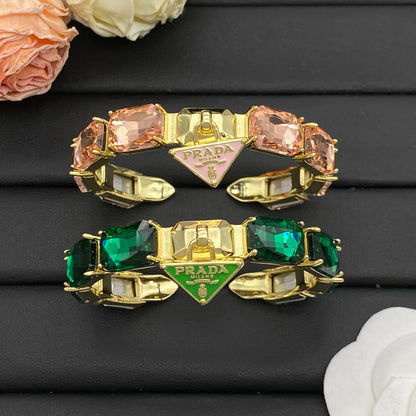 PRADA CRYSTAL STONE BRACELET – FULL SET – 1:1 HIGH END