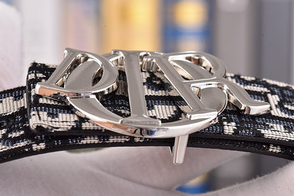 DIOR OBLIQUE DIOR LETTER RETRO BUCKLE BELT – FULL SET – 1:1 HIGH END