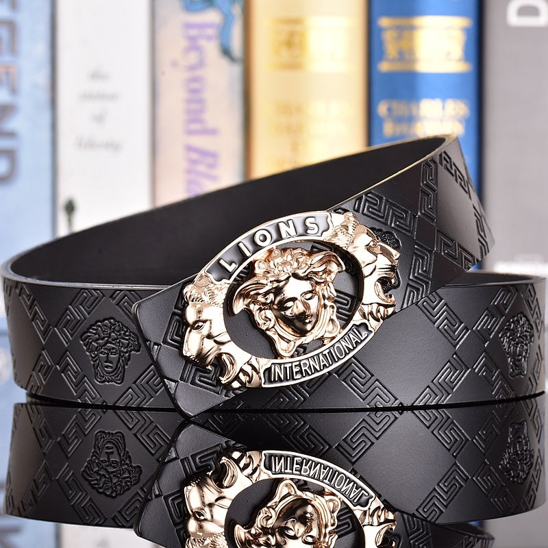 VERSACE MEDUSA AND RETRO EMBOSSED LEATHER BELT COLLECTION – 1:1 HIGH END