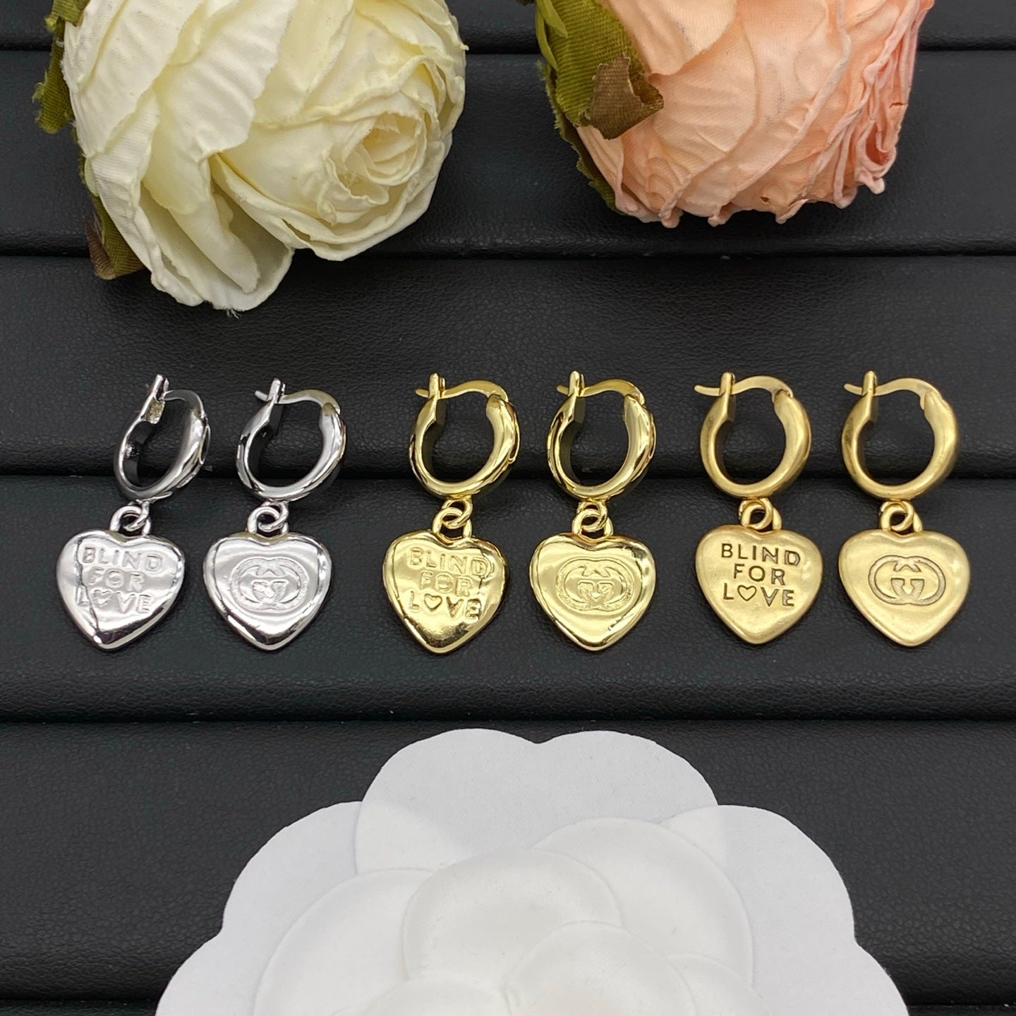 GUCCI BLIND FOR LOVE EARRINGS – Full Set - 1:1 HIGH END