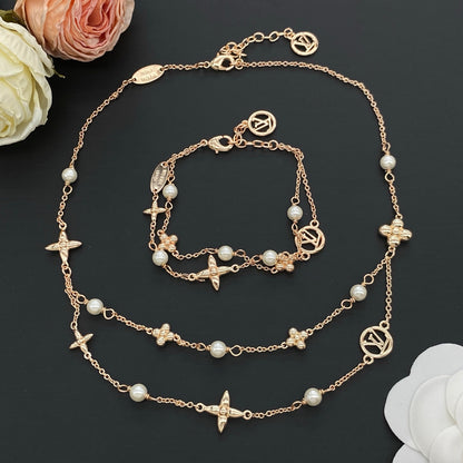 LOUIS VUITTON IDYLLE BLOSSOM NECKLACE / BRACELET – Full Set - 1:1 HIGH END