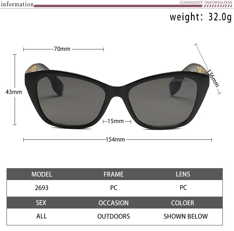 BURBERRY ANGELICA SUNGLASSES – FULL SET – 1:1 HIGH END