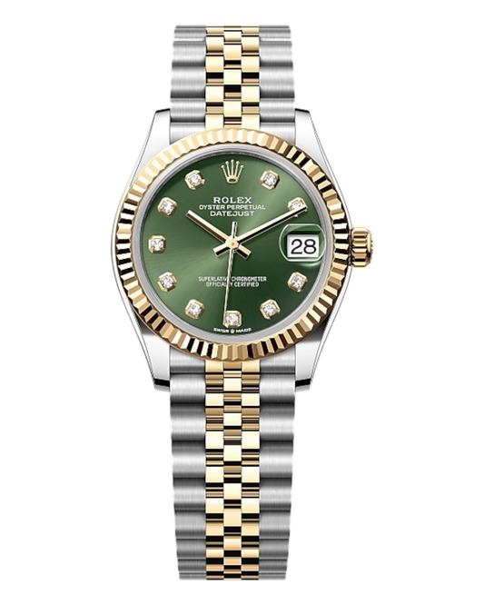 Rolex Datejust 31mm Green with Diamonds Dial, Bicolor - U1 FACTORY - AUTOMATIK - Jubilee