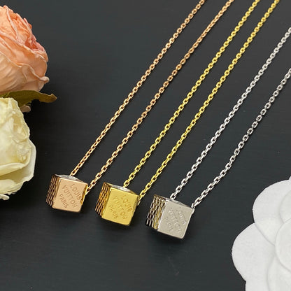 LOUIS VUITTON LV CUBE NECKLACE – FULL SET - 1:1 HIGH END