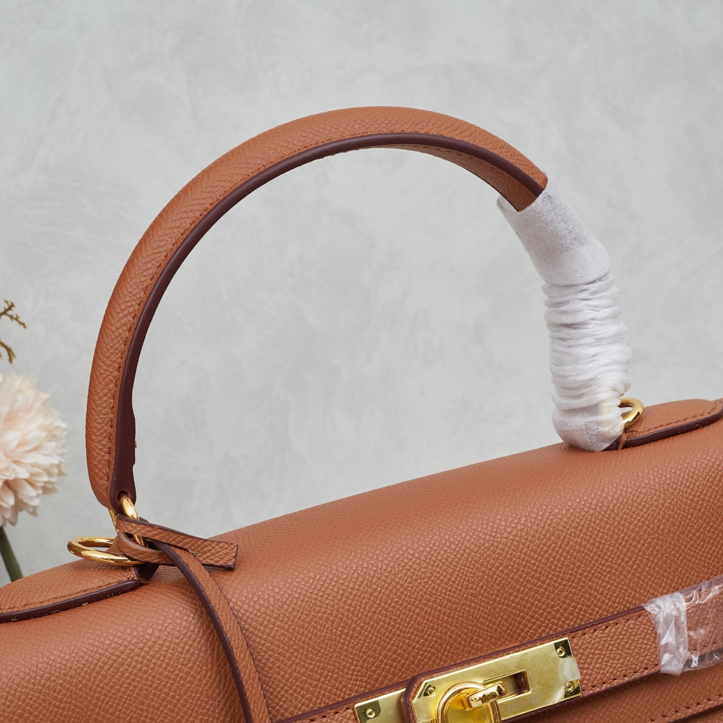 HERMÈS SCHULTERTASCHE KELLY 28CM FEU RETOURNE GOLD - 1:1 HIGH END