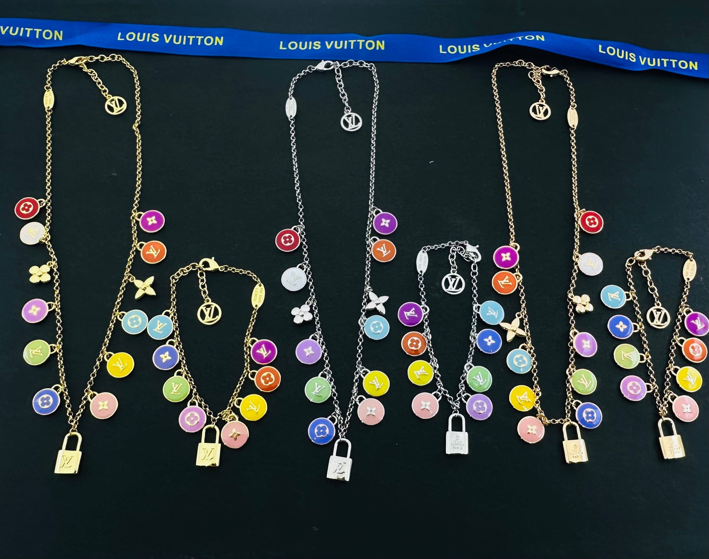 LOUIS VUITTON CONFETTI NECKLACE / BRACELET – Full Set - 1:1 HIGH END