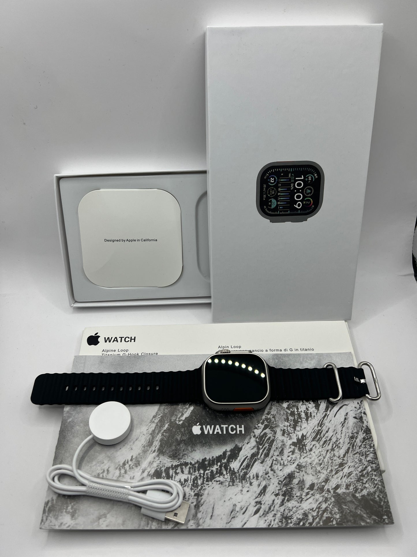 APPLE WATCH ULTRA 2 - 4 STÜCK - TITANIUM CASE - 49mm - OCEAN BLACK BAND- (ANGEBOT)