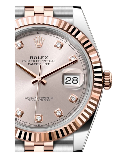 Rolex Datejust 41mm Rosé with Diamonds Dial  Bicolor Jubilee - U1 FACTORY - AUTOMATIK