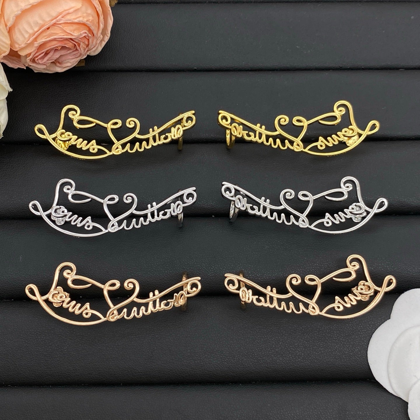 LOUIS VUITTON LV SCRIPT HOOPS – FULL SET - 1:1 HIGH END