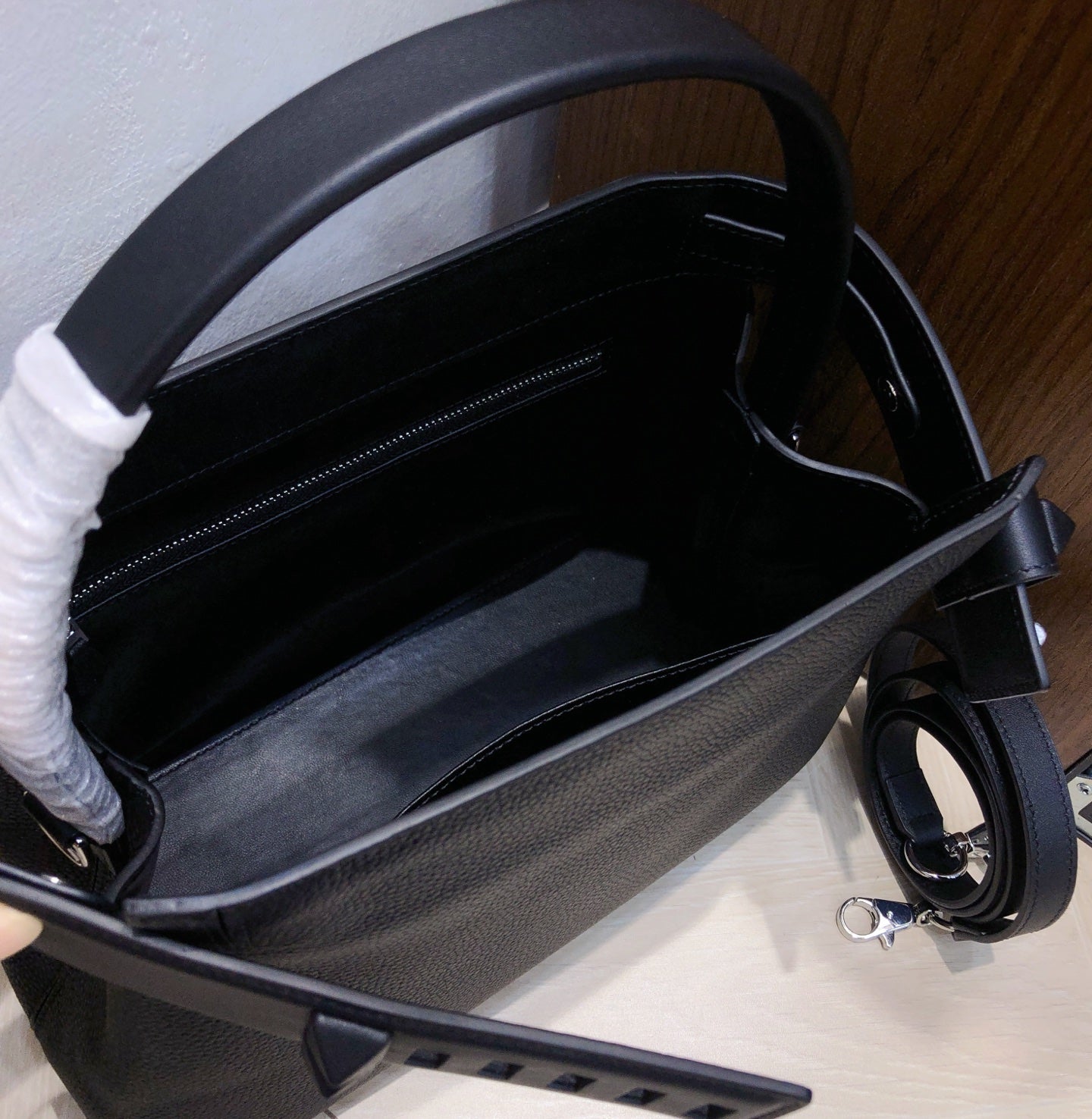 HERMÈS MEDOR BAG GRIS MEYER TOGO AND SWIFT PALLADIUM 28CM HARDWARE - 1:1 HIGH END