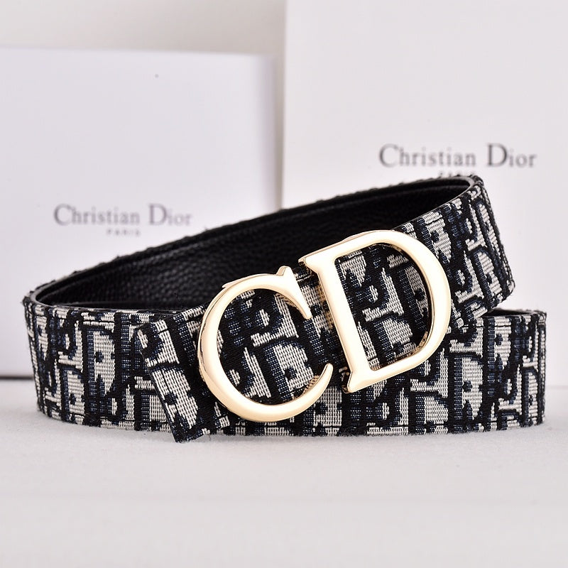 DIOR OBLIQUE CD CD-ICON BUCKLE BELT – FULL SET – 1:1 HIGH END