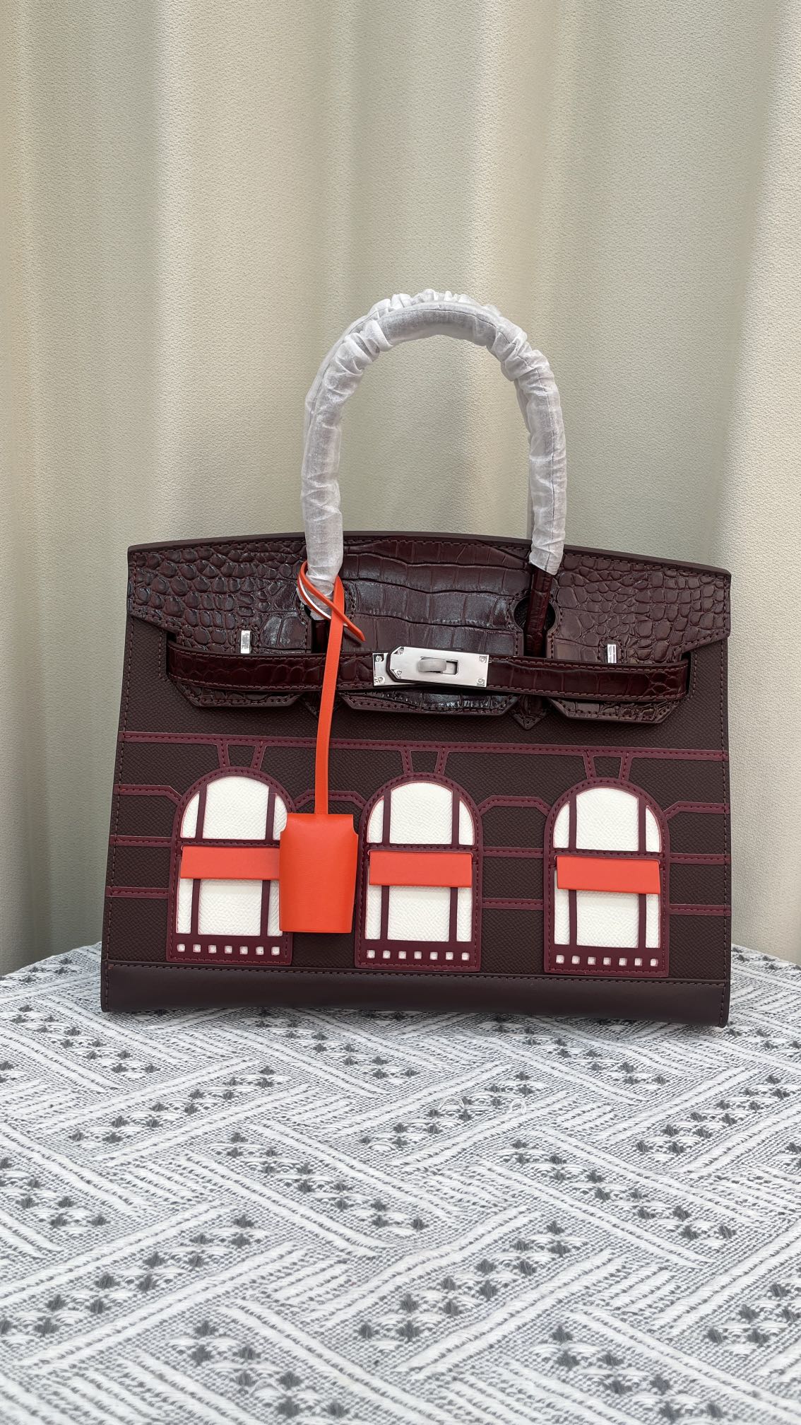 HERMÈS BIRKIN Hermès "Snow" Faubourg Birkin Sellier 30 Neige Matte Alligator Palladium Hardware Limited Edition  - 1:1 HIGH END