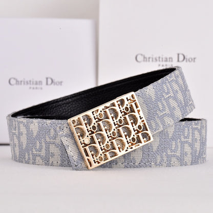 DIOR OBLIQUE CD JACQUARD RETRO BUCKLE BELT-FULL SET – 1:1 HIGH END