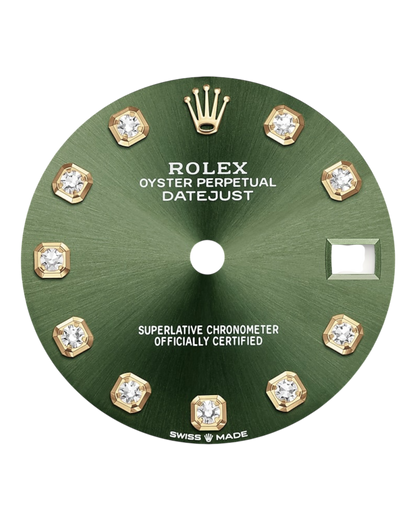 Rolex Datejust 31mm Green with Diamonds Dial, Bicolor - U1 FACTORY - AUTOMATIK - Jubilee