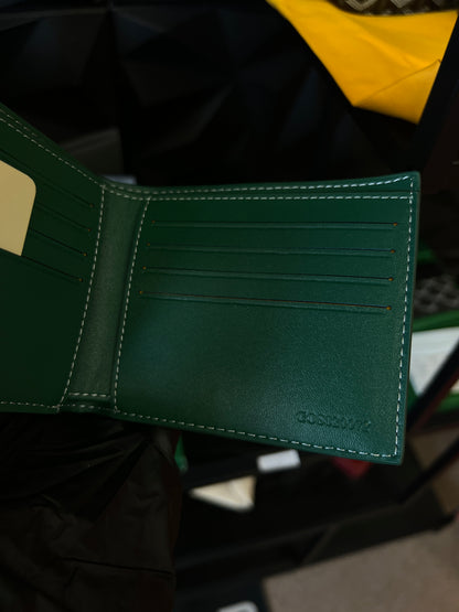 GOYARD WALLET - GREEN - PU LEATHER - SUPER CLONE - WITH BOX